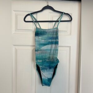 Jolyn Dayno 2 Swim Suit Blue Ocean Pattern